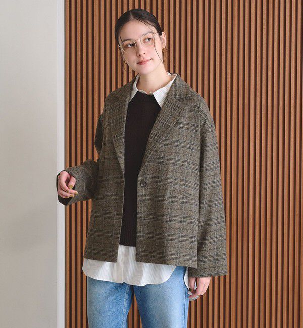 BEAUTY&YOUTH UNITED ARROWS「【WEB限定 Wardrobe DAILY MINIMAL】テーラード チェック ジャケット」|テーラードジャケット|