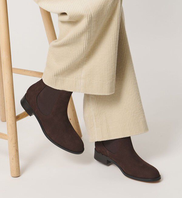 UNITED ARROWS「サイドゴア ブーツ」|ショートブーツ|DK.BROWN