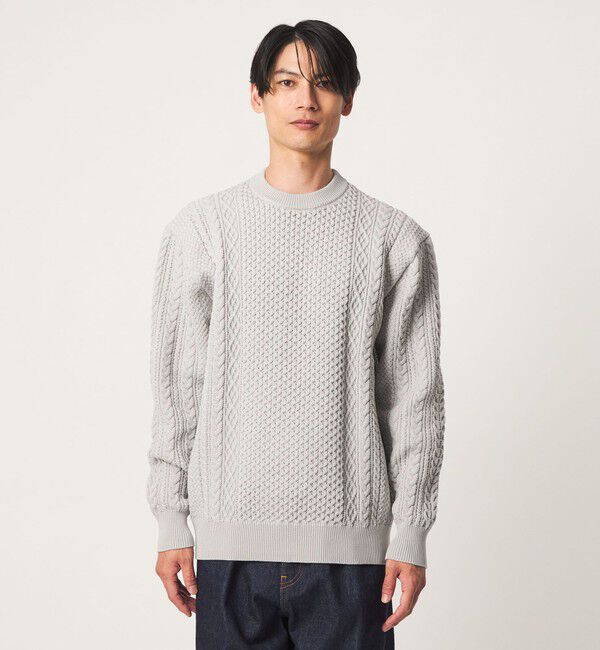 UNITED ARROWS green label relaxing「＜GIM＞アラン 7G クルーネック ニット」|ニット・セーター|
