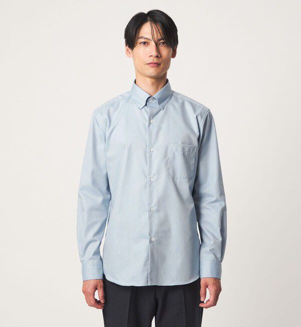 UNITED ARROWS green label relaxing「エブリット コットンツイル ブラッシュ スナップ ボタンダウン シャツ -イージーアイロン-」|シャツ・ブラウス|