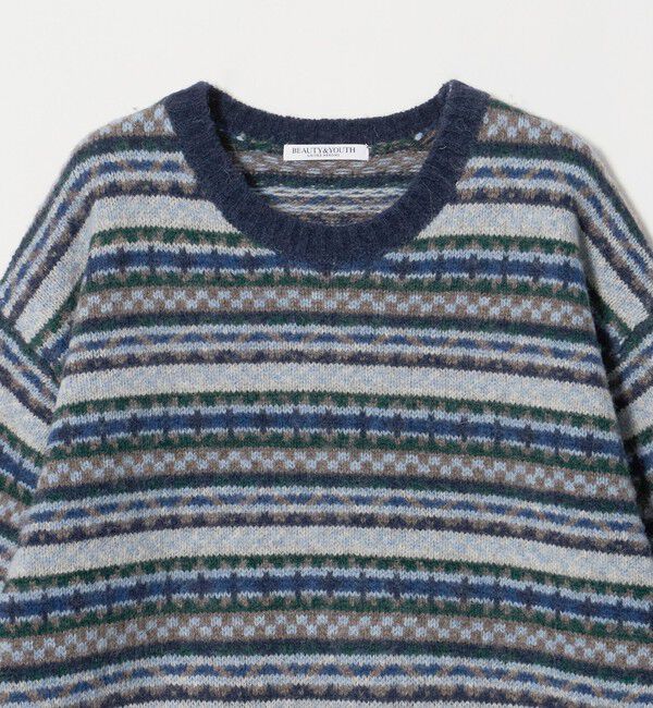 BEAUTY&YOUTH UNITED ARROWS「ウール ノルディック クルーネック ニットプルオーバー」|ニット・セーター|