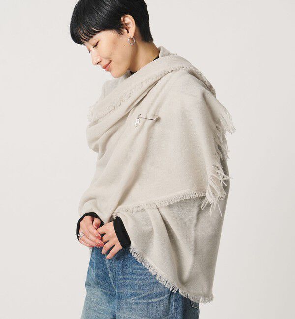 UNITED ARROWS「＜ASAUCE MELER＞カシミヤ BSKT ストール」|ストール|LT.GRAY