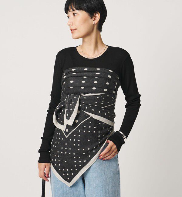 UNITED ARROWS「＜manipuri＞W/SI 26FW ストール2」|ストール|BLACK
