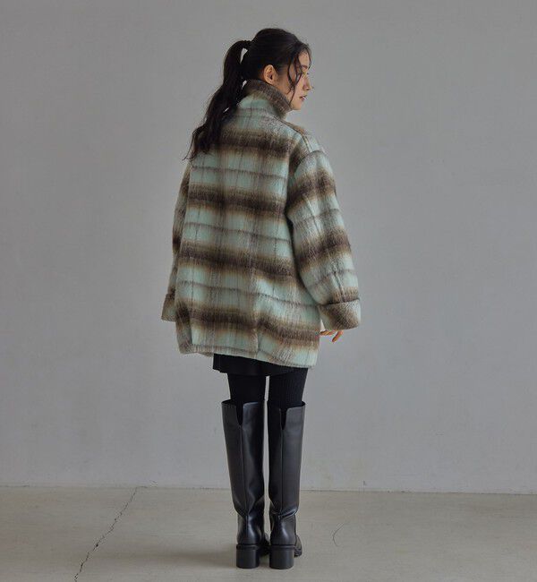 EMMEL REFINES「＜EMMEL REFINES＞EM シャギー チェック ミディアム コート」|その他|