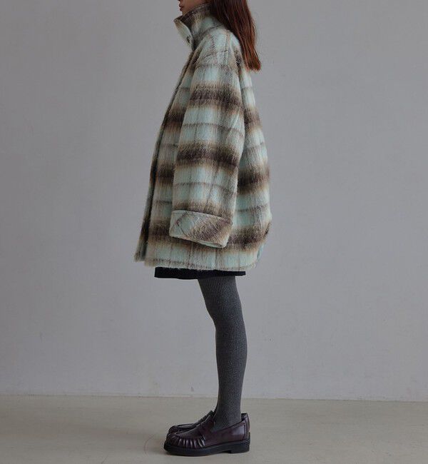 EMMEL REFINES「＜EMMEL REFINES＞EM シャギー チェック ミディアム コート」|その他|