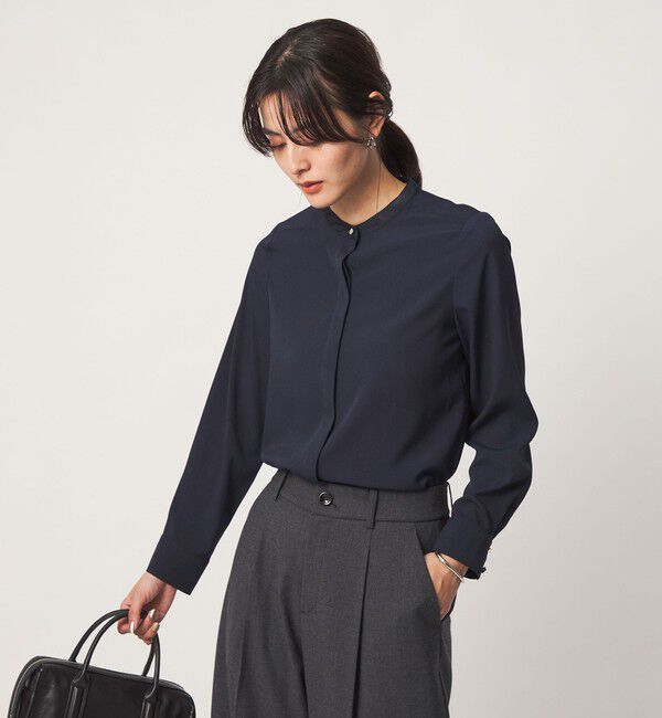 UNITED ARROWS green label relaxing「バイカラー シャツ」|シャツ・ブラウス|NAVY