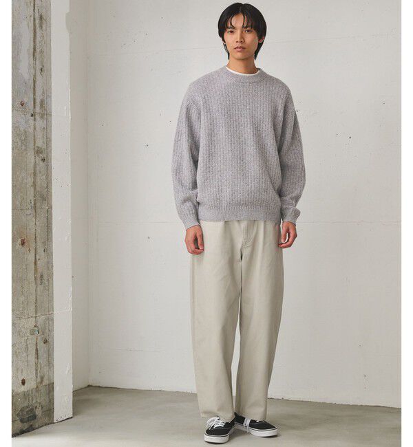 UNITED ARROWS green label relaxing「ハミルトンラムズウール ナイロン ワイドネック ニット」|ニット・セーター|