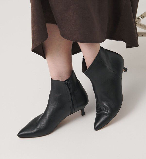BEAUTY&YOUTH UNITED ARROWS「＜Arrum＞レザー ポインテッド ショートブーツ」|ロングブーツ|