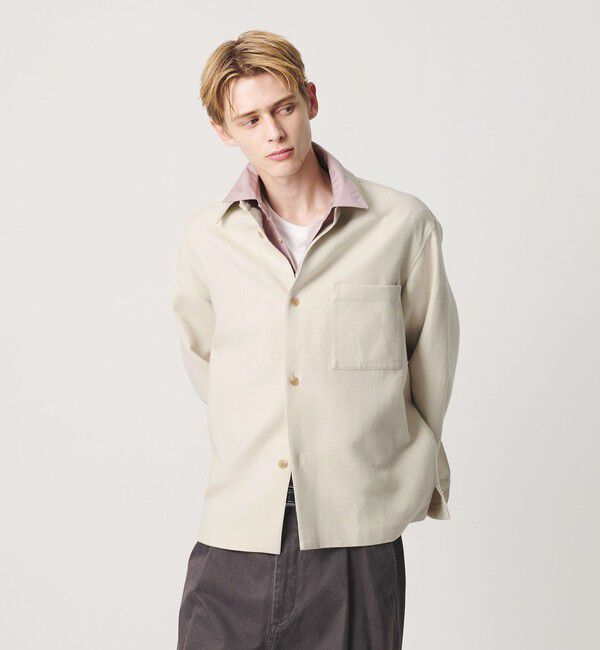 BEAUTY&YOUTH UNITED ARROWS「HI-LINE スリーク ウール コットン オーバー シャツ」|シャツ・ブラウス|OFF WHITE