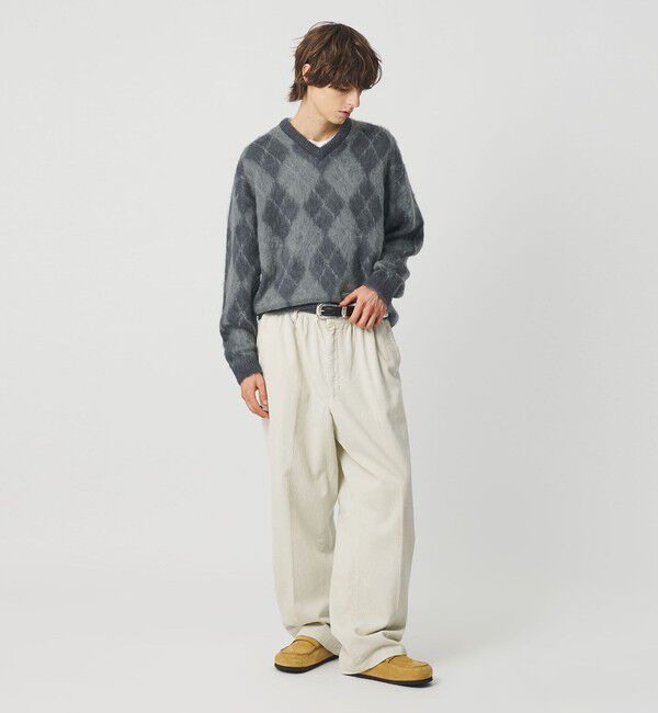 BEAUTY&YOUTH UNITED ARROWS「シャギー アーガイル Vネック ニット」|ニット・セーター|