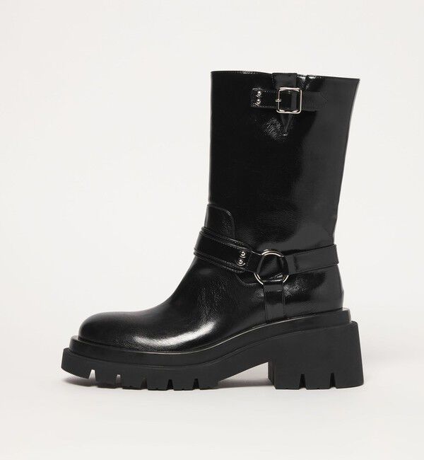 ODETTE E ODILE「＜SY＞タンクソールエンジニア ショートブーツ75&uarr;」|ショートブーツ|BLACK