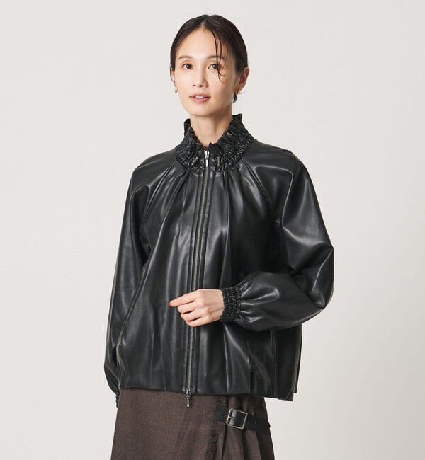 UNITED ARROWS「＜MARILYN MOON＞レザーライク ミドル ブルゾン」|その他|