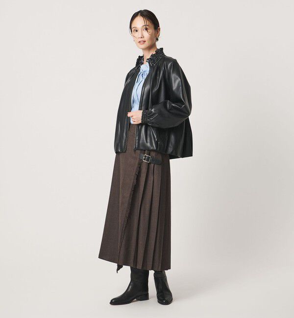 UNITED ARROWS「＜MARILYN MOON＞レザーライク ミドル ブルゾン」|その他|