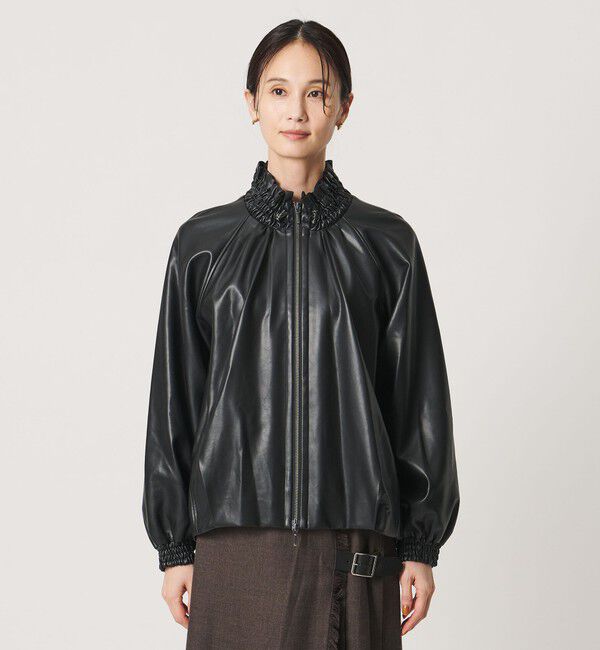 UNITED ARROWS「＜MARILYN MOON＞レザーライク ミドル ブルゾン」|その他|
