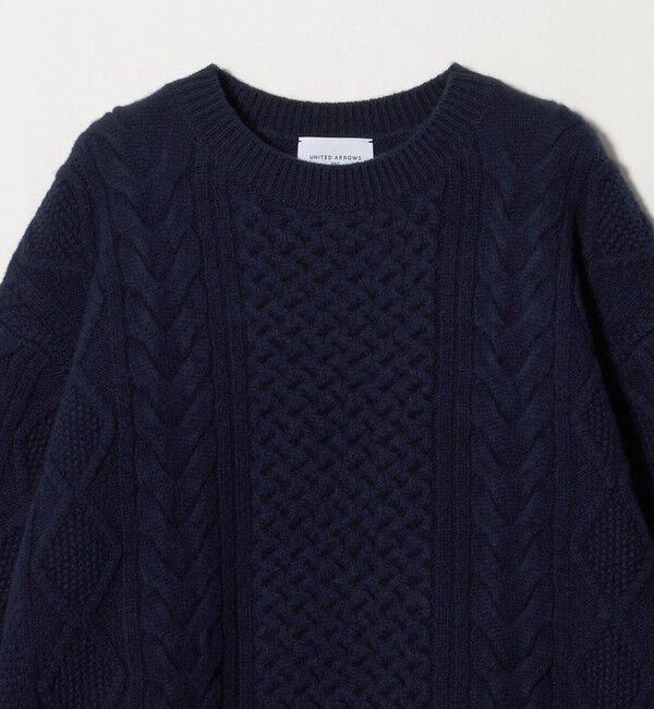 UNITED ARROWS「ケーブル クルーネック ニット」|ニット・セーター|
