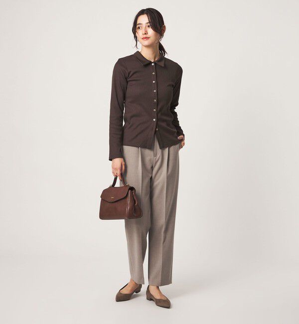 UNITED ARROWS green label relaxing「ブライトリブ エリツキ カットソー カーディガン」|カーディガン|