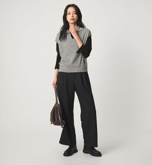 UNITED ARROWS green label relaxing「メランジ スキッパー ニット ベスト」|ベスト・ジレ|