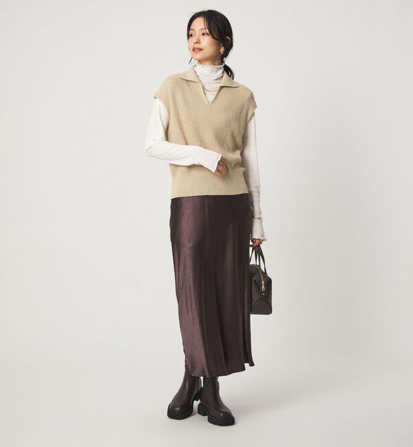 UNITED ARROWS green label relaxing「メランジ スキッパー ニット ベスト」|ベスト・ジレ|