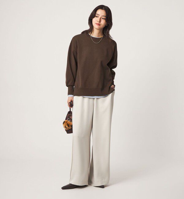 UNITED ARROWS green label relaxing「クルーネック ニット プルオーバー ウォッシャブル」|ニット・セーター|