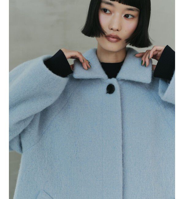 EMMEL REFINES「＜EMMEL REFINES＞EM ループシャギー テント ステンカラーコート」|その他|LT.BLUE