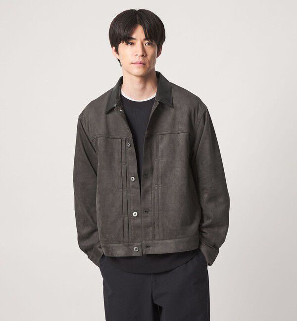 UNITED ARROWS green label relaxing「スエードライク ファーストタイプ ジャケット」|その他|DK.GRAY