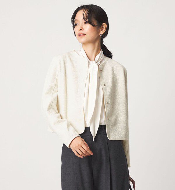 UNITED ARROWS green label relaxing「フクレ ジャガード カットソー ジャケット」|カーディガン|