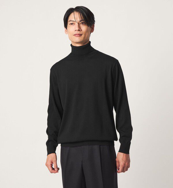 UNITED ARROWS green label relaxing「SUPER 120S ハイゲージ タートルネック ニット」|ニット・セーター|