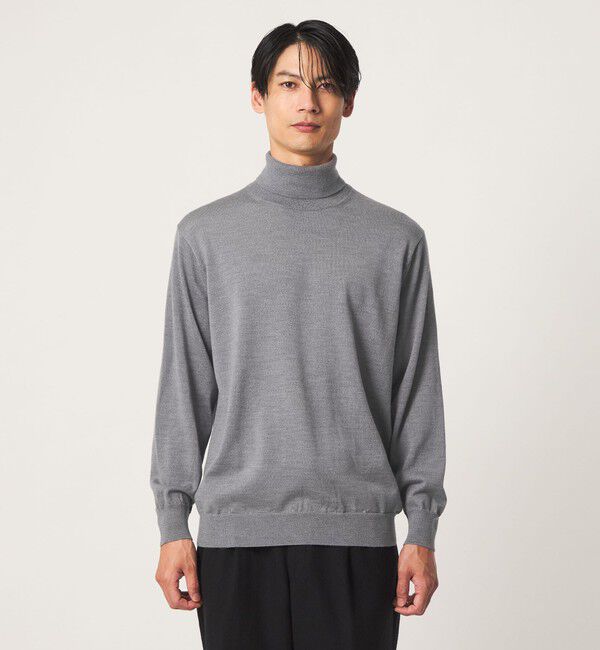 UNITED ARROWS green label relaxing「SUPER 120S ハイゲージ タートルネック ニット」|ニット・セーター|