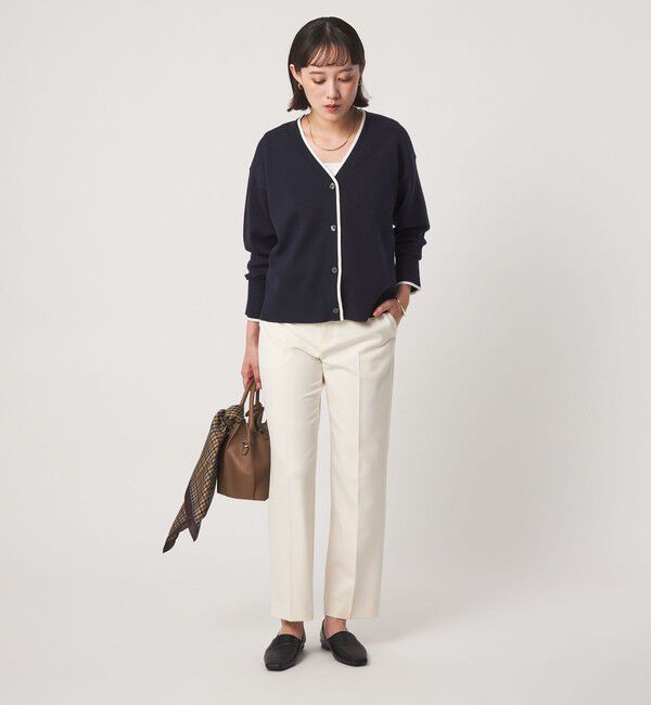 UNITED ARROWS green label relaxing「ウール スムース ワイド Vネック カーディガン ウォッシャブル」|カーディガン|