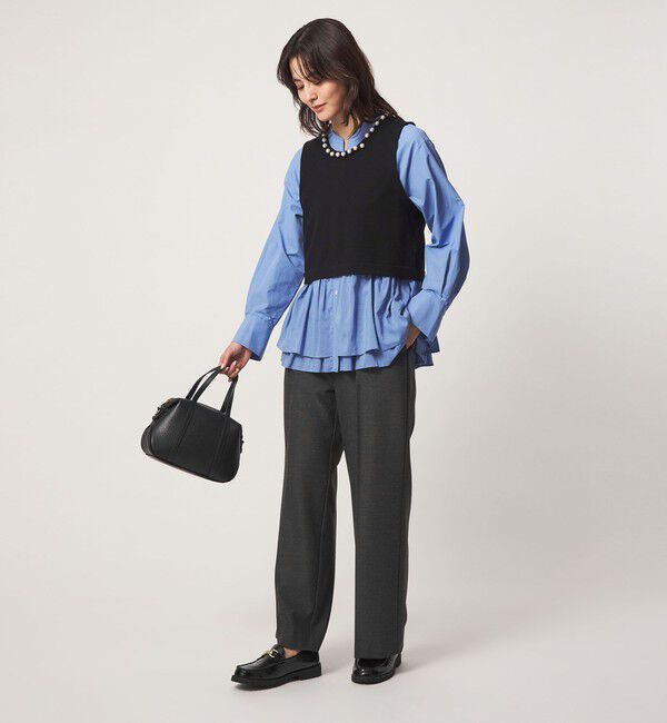 UNITED ARROWS green label relaxing「フェイクパール ボタン ニット ベスト ウォッシャブル」|ベスト・ジレ|