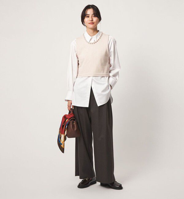 UNITED ARROWS green label relaxing「フェイクパール ボタン ニット ベスト ウォッシャブル」|ベスト・ジレ|