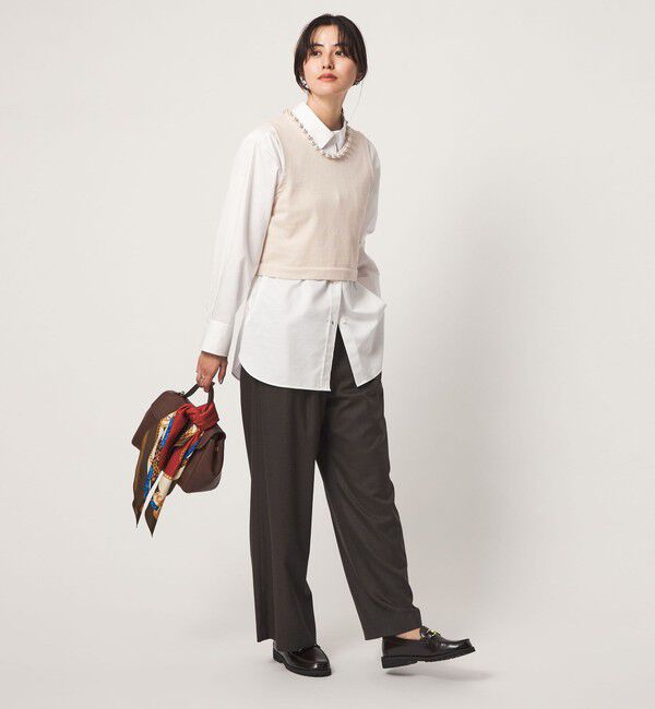 UNITED ARROWS green label relaxing「フェイクパール ボタン ニット ベスト ウォッシャブル」|ベスト・ジレ|