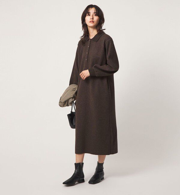 UNITED ARROWS green label relaxing「ウールライク ポロワンピース」|ワンピース|