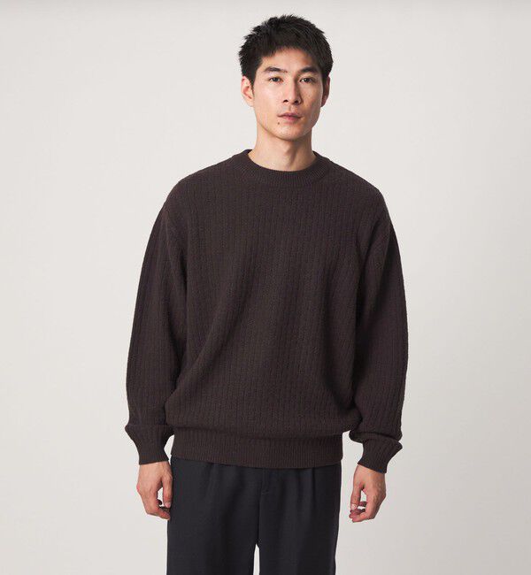 UNITED ARROWS green label relaxing「ハミルトンラムズウール ナイロン ワイドネック ニット」|ニット・セーター|