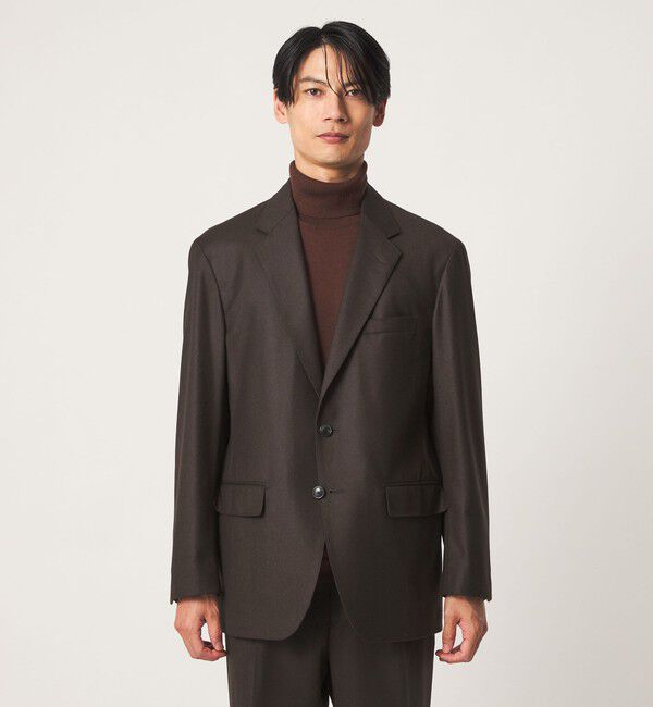 UNITED ARROWS green label relaxing「GLR CLOTH フラノ 2B R/RG セットアップジャケット」|テーラードジャケット|