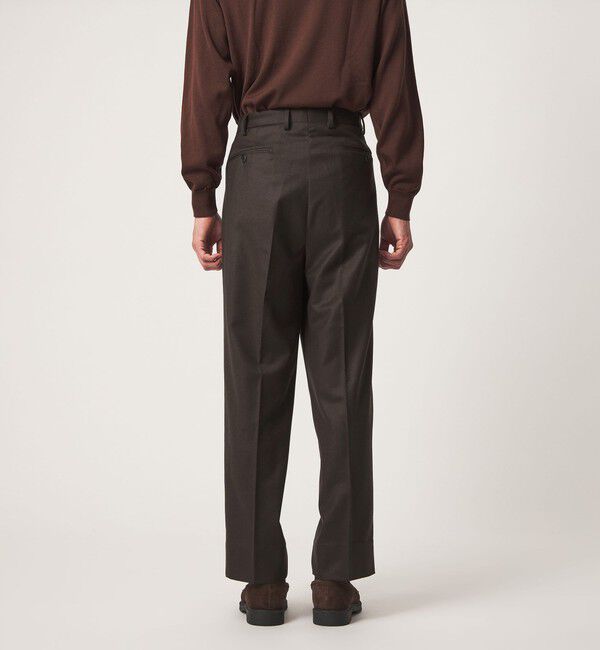 UNITED ARROWS green label relaxing「GLR CLOTH フラノ RLX/RG 2プリーツ スラックス セットアップパンツ」|スラックス|
