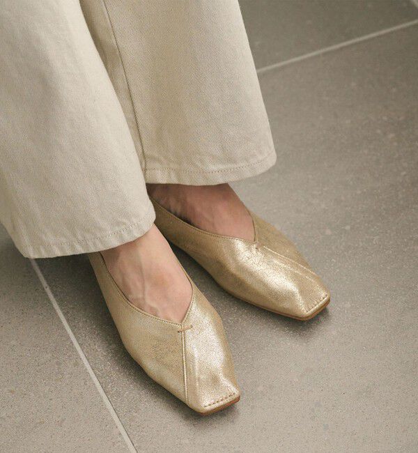 BEAUTY&YOUTH UNITED ARROWS「Vカットステッチ フラットシューズ」|バレエシューズ|