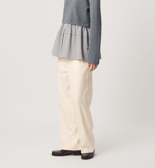 BEAUTY&YOUTH UNITED ARROWS「裏起毛バックゴム ストレートパンツ ウォッシャブル」|スラックス|