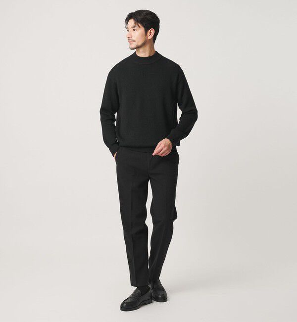 BEAUTY&YOUTH UNITED ARROWS「【WEB限定 WARDROBE SMART】マシーンウォッシャブル ウールミックス アゼ モックネック」|ニット・セーター|