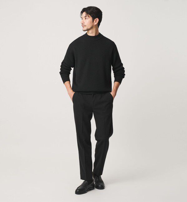 BEAUTY&YOUTH UNITED ARROWS「【WEB限定 WARDROBE SMART】マシーンウォッシャブル ウールミックス アゼ モックネック」|ニット・セーター|