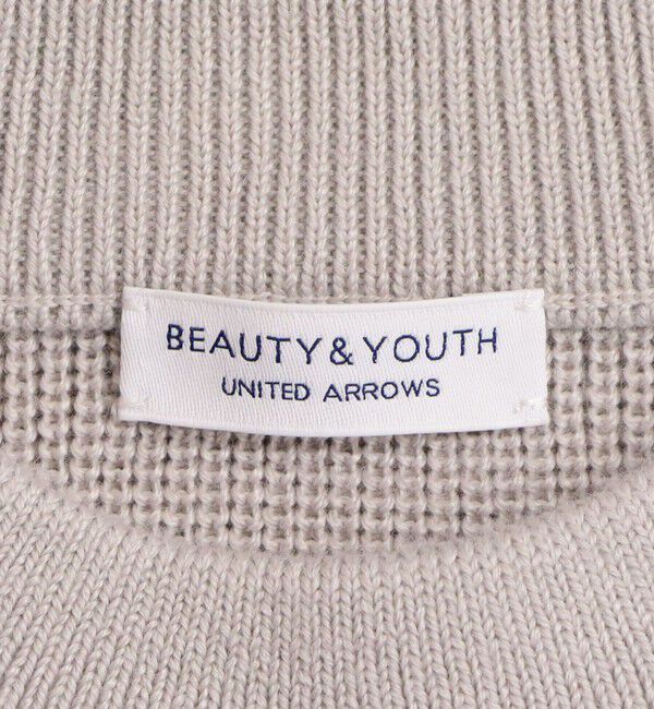 BEAUTY&YOUTH UNITED ARROWS「【WEB限定 WARDROBE SMART】マシーンウォッシャブル ウールミックス アゼ モックネック」|ニット・セーター|