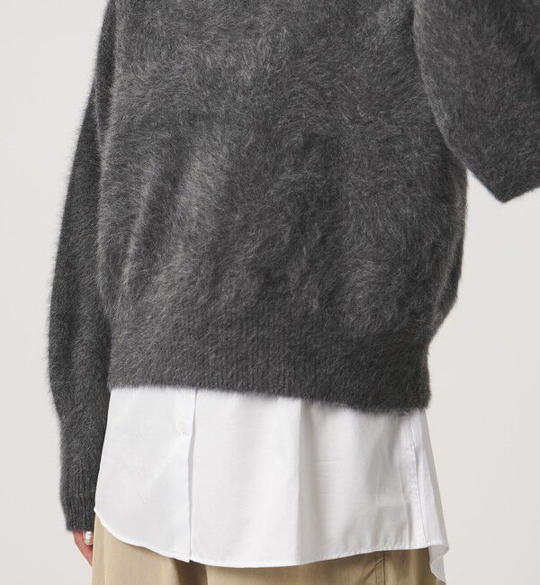 UNITED ARROWS「フォックスカシミヤ クルーネック ショート ニット」|ニット・セーター|