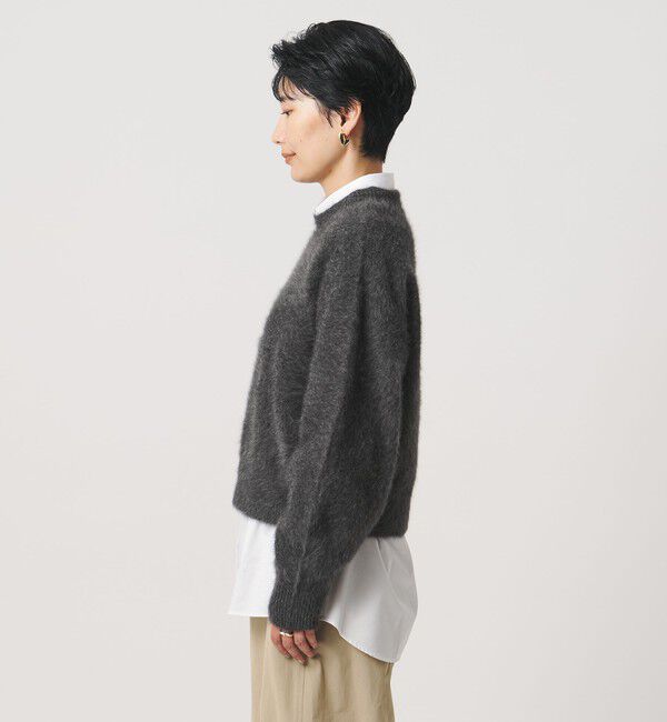 UNITED ARROWS「フォックスカシミヤ クルーネック ショート ニット」|ニット・セーター|