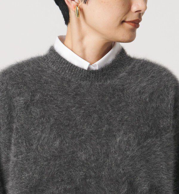 UNITED ARROWS「フォックスカシミヤ クルーネック ショート ニット」|ニット・セーター|