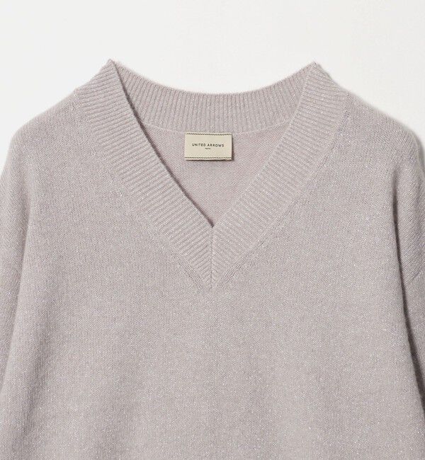 UNITED ARROWS「フォックス ウール ラメ Vネック ニット」|ニット・セーター|