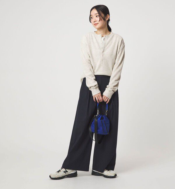 UNITED ARROWS green label relaxing「【WEB限定】＜at ease＞ワッフル ヘンリーネック ロングスリーブ カットソー」|Tシャツ・カットソー|