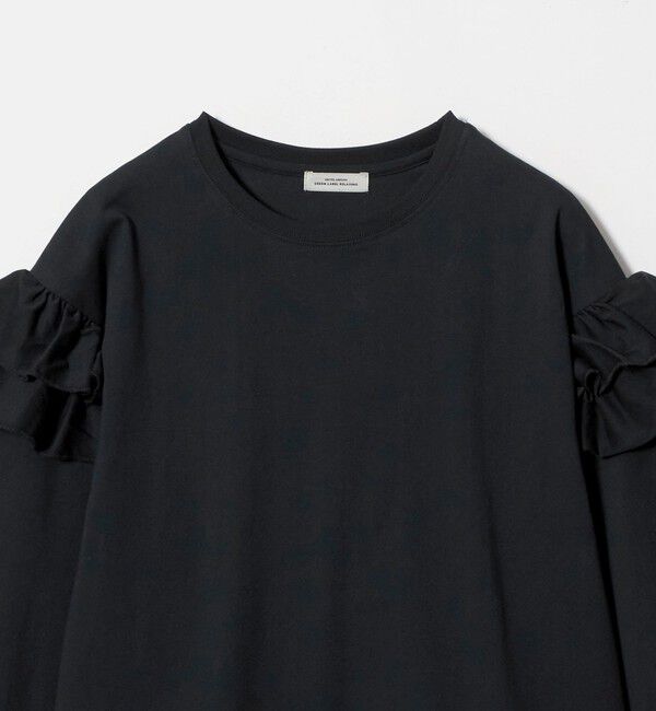 UNITED ARROWS green label relaxing「【WEB限定】＜at ease＞ソデ フリル ロングスリーブ プルオーバー カットソー」|Tシャツ・カットソー|