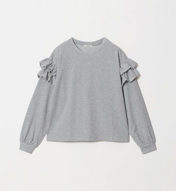 UNITED ARROWS green label relaxing「【WEB限定】＜at ease＞ソデ フリル ロングスリーブ プルオーバー カットソー」|Tシャツ・カットソー|