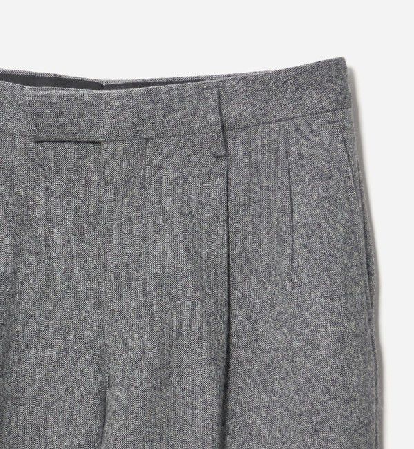 UNITED ARROWS green label relaxing「ホームスパン 2プリーツ ワイド スラックス」|スラックス|