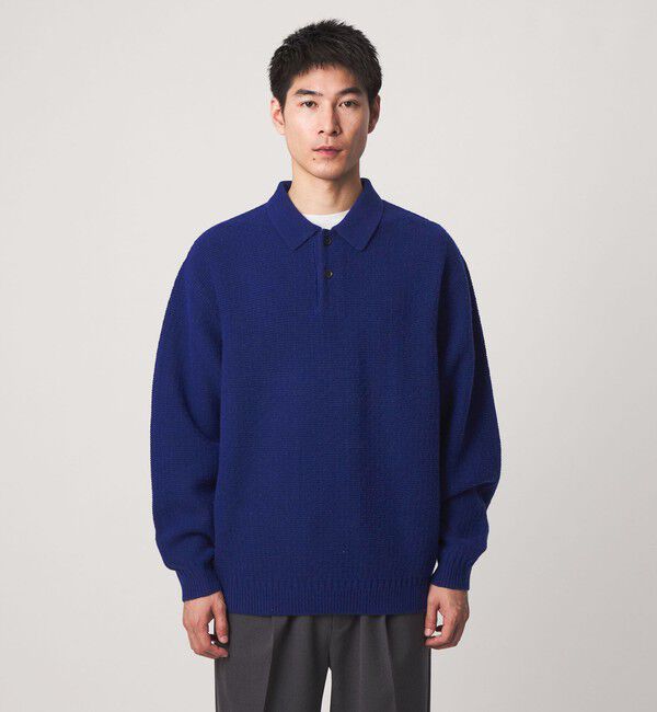 UNITED ARROWS green label relaxing「ハミルトンラムズウール ナイロン 長袖 ニットポロ」|ポロシャツ|